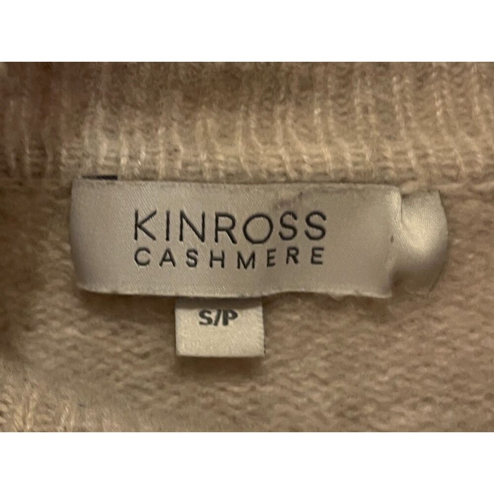 KINROSS Cashmere Beige Blue Stripe Pullover Sweater Top   Women's Size Small - Picture 4 of 10